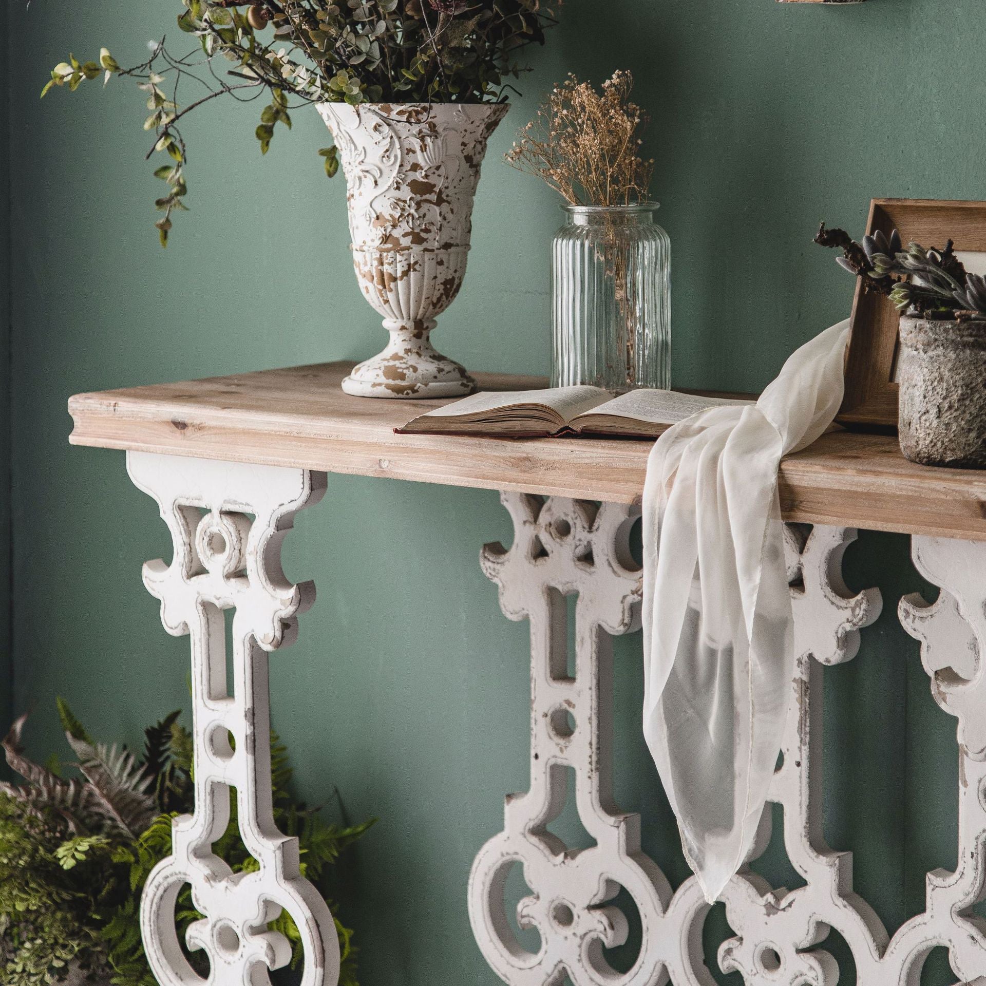 French Country Wood Console Table Rectangle End Table for Hall Clearhalo 'Console Tables' 'console_tables' 'Entry & Mudroom Furniture' 'furn' 'furn_console_tables' 'Furniture' 6631422