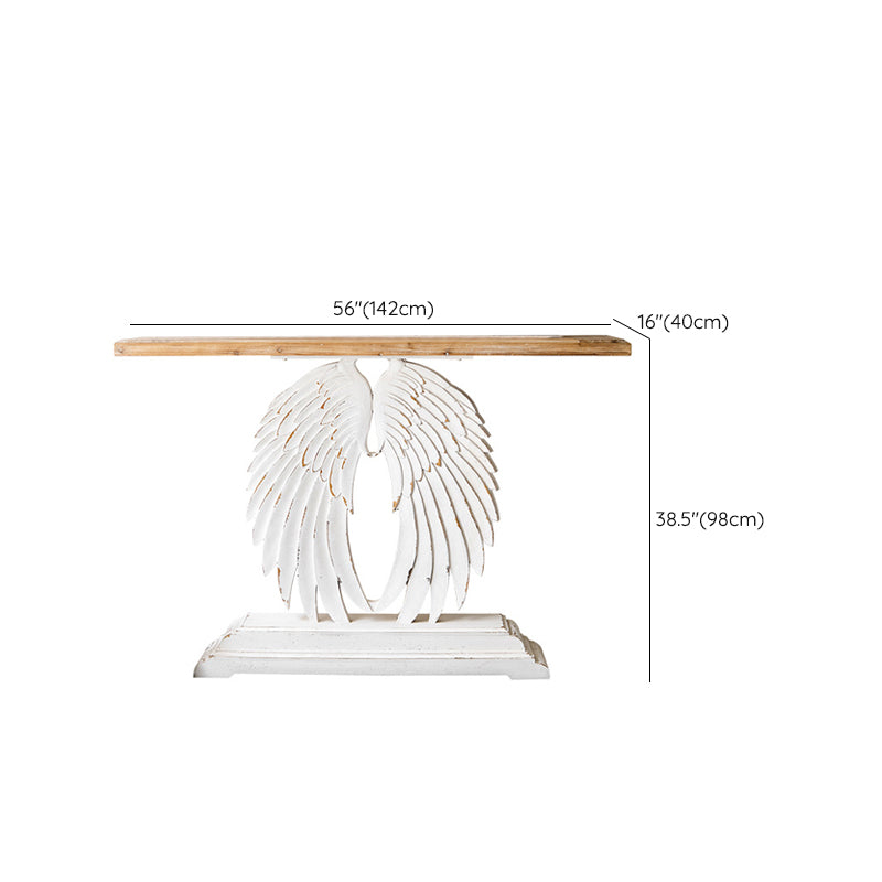 French Country Wood Console Table Rectangle End Table for Hall Clearhalo 'Console Tables' 'console_tables' 'Entry & Mudroom Furniture' 'furn' 'furn_console_tables' 'Furniture' 6631428