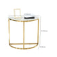 Glam Stone End Table Scratch Resistant Console Table for Hall Clearhalo 'Console Tables' 'console_tables' 'Entry & Mudroom Furniture' 'furn' 'furn_console_tables' 'Furniture' 6631439