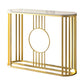 Tavolo console ovale in marmo glam tavolo da divano console telaio per sala