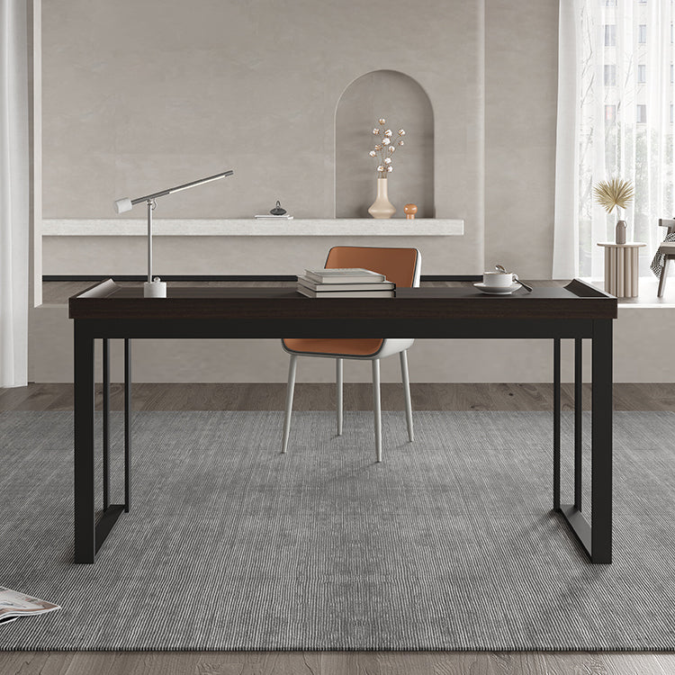 Rechteckiger zeitgenössischer Schreibtisch konstruiertes Holzbüroschalter mit Beinen