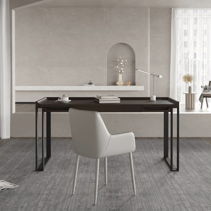 Rechteckiger zeitgenössischer Schreibtisch konstruiertes Holzbüroschalter mit Beinen