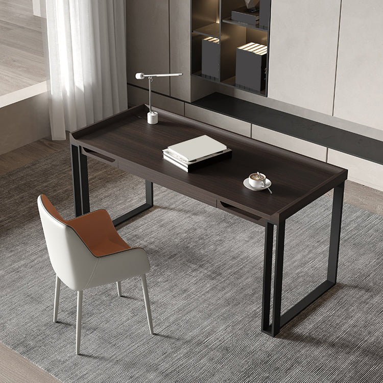 Rechteckiger zeitgenössischer Schreibtisch konstruiertes Holzbüroschalter mit Beinen