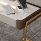 Glam Stone Writing Desk 29.53 Zoll großer Büroschreibtisch mit Schubladen