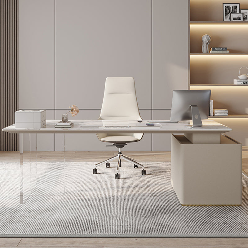 Destina di ufficio in pietra contemporanea 3-cassetti 23,62 "W di scrittura