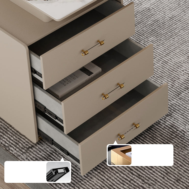 Destina di ufficio in pietra contemporanea 3-cassetti 23,62 "W di scrittura