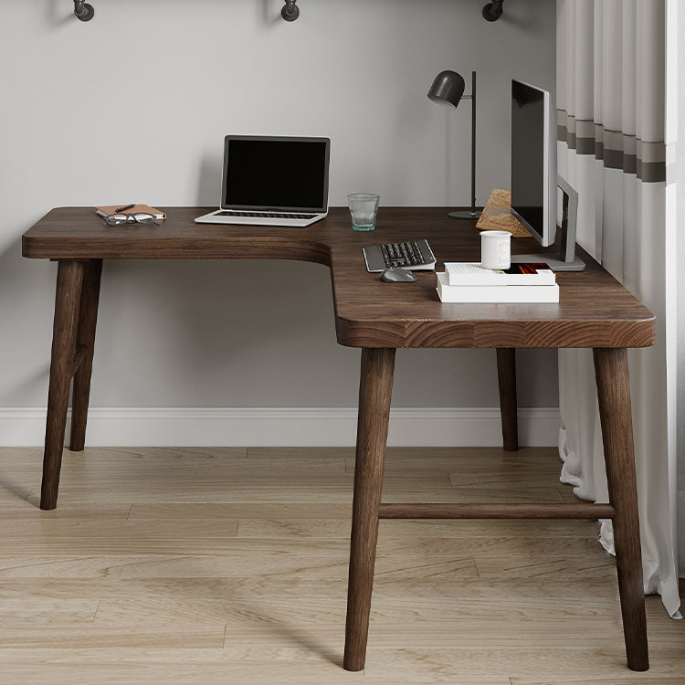 29.25 Inch H Contemporary Writing Desk L-Shape Solid Wood Office Desk 70.9"L x 39.4"W x 29.5"H Left Hand Return Clearhalo 'furn' 'furn_office_desk' 'Furniture' 'Office Desks' 'Office Furniture' 'office_desk' 6632792