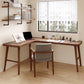 29,25 inch H Hedendaags kantoor Desk L-Shape Solid Wood Writing Desk