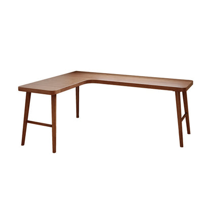 29,25 inch H Hedendaags kantoor Desk L-Shape Solid Wood Writing Desk
