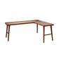 29,25 inch H Hedendaags kantoor Desk L-Shape Solid Wood Writing Desk