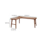 29,25 inch H Hedendaags kantoor Desk L-Shape Solid Wood Writing Desk