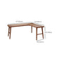 29,25 inch H Hedendaags kantoor Desk L-Shape Solid Wood Writing Desk