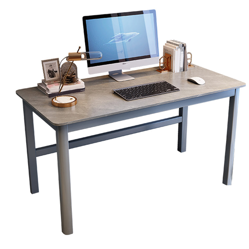 Modern Stone Gaming Desk Rectangular Parsons Base Computer Desk Grey Clearhalo 'furn' 'furn_office_desk' 'Furniture' 'Office Desks' 'Office Furniture' 'office_desk' 6632892