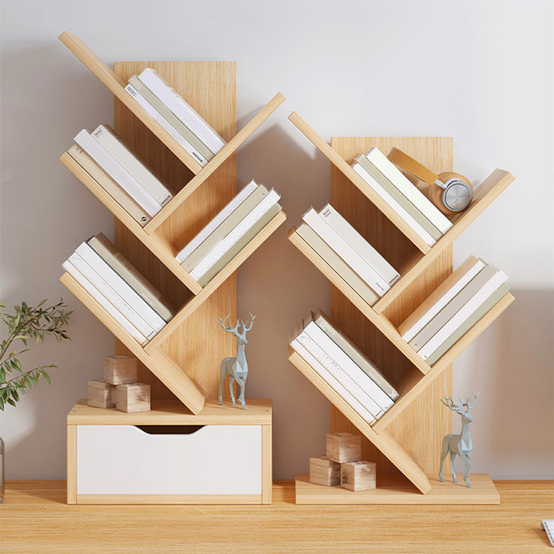 Moderne boekenkast Open Back Engineered Wood -boekenplank met planken voor studieruimte