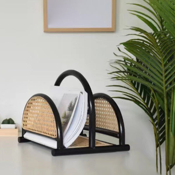 Standard Open Back Bookcase Wooden Contemporary Bookshelf for Home Office