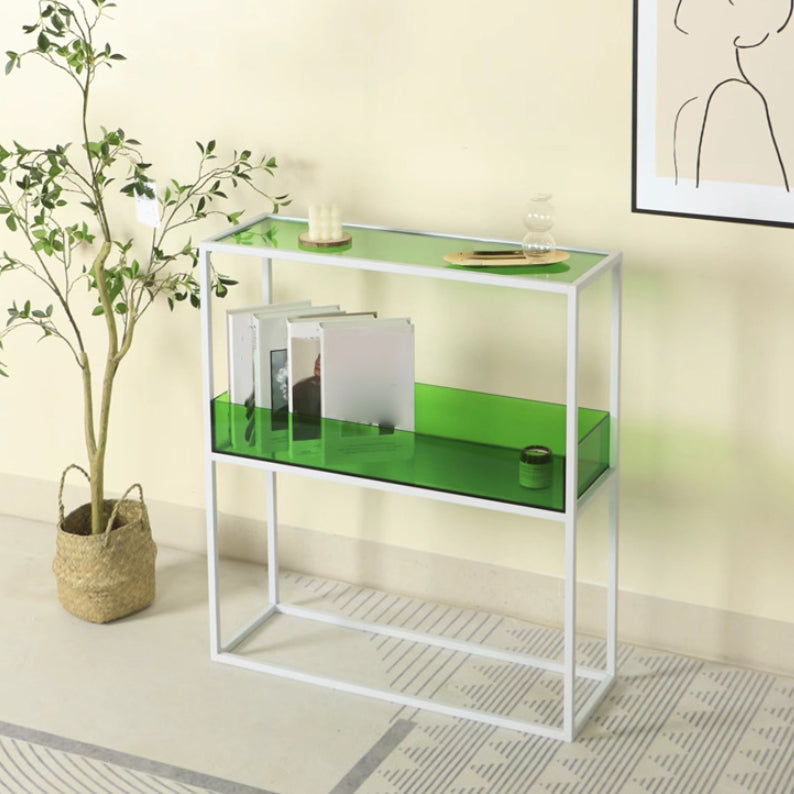 Contemporary Acrylic Bookcase Etagere Open Back Bookshelf with Shelves Clearhalo 'Bookcases' 'furn' 'furn_bookcases' 'Furniture' 'Office Furniture' 6633005
