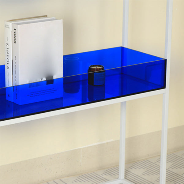 Contemporary Acrylic Bookcase Etagere Open Back Bookshelf with Shelves Clearhalo 'Bookcases' 'furn' 'furn_bookcases' 'Furniture' 'Office Furniture' 6633010