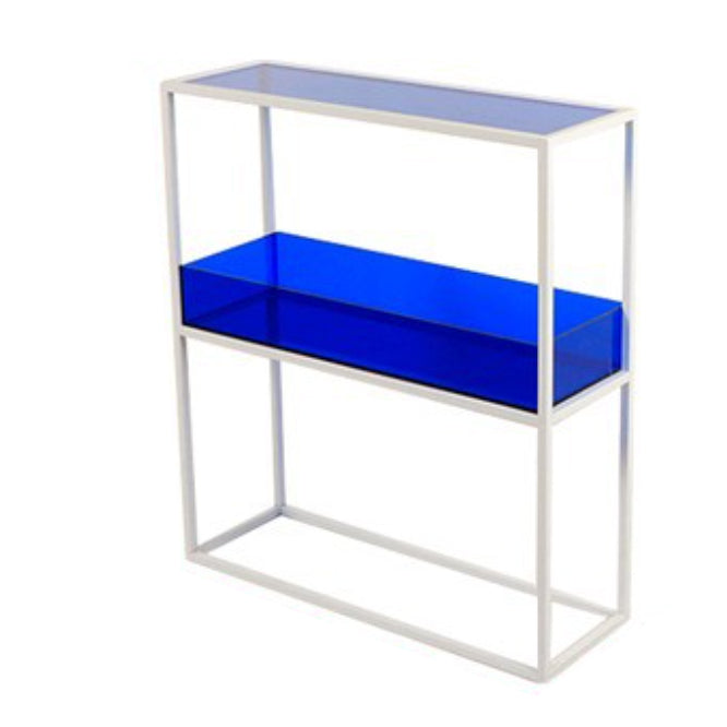 Contemporary Acrylic Bookcase Etagere Open Back Bookshelf with Shelves Blue Clearhalo 'Bookcases' 'furn' 'furn_bookcases' 'Furniture' 'Office Furniture' 6633013