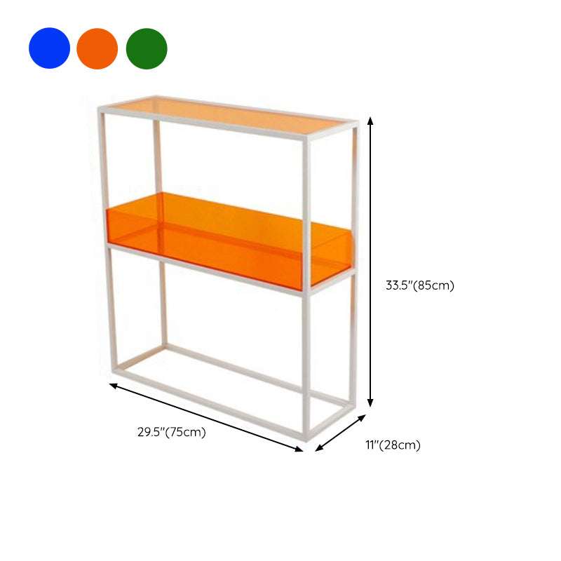 Contemporary Acrylic Bookcase Etagere Open Back Bookshelf with Shelves Clearhalo 'Bookcases' 'furn' 'furn_bookcases' 'Furniture' 'Office Furniture' 6633019