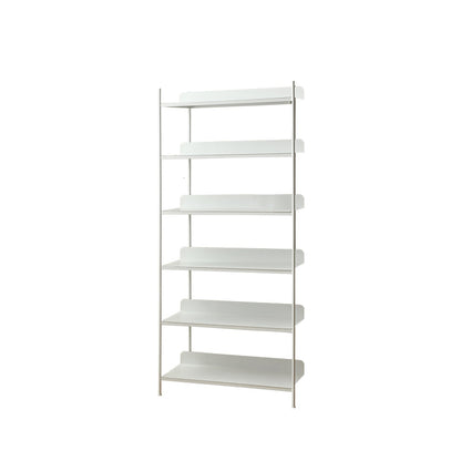 Urban Metal Shelf Bookcase Shelves Included Bookshelf for Study Room 35"L x 12"W x 72"H White