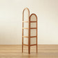 Contemporary Corner Bookshelf Wooden Closed Back Bookcase with Shelves
