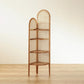 Contemporary Corner Bookshelf Wooden Closed Back Bookcase with Shelves