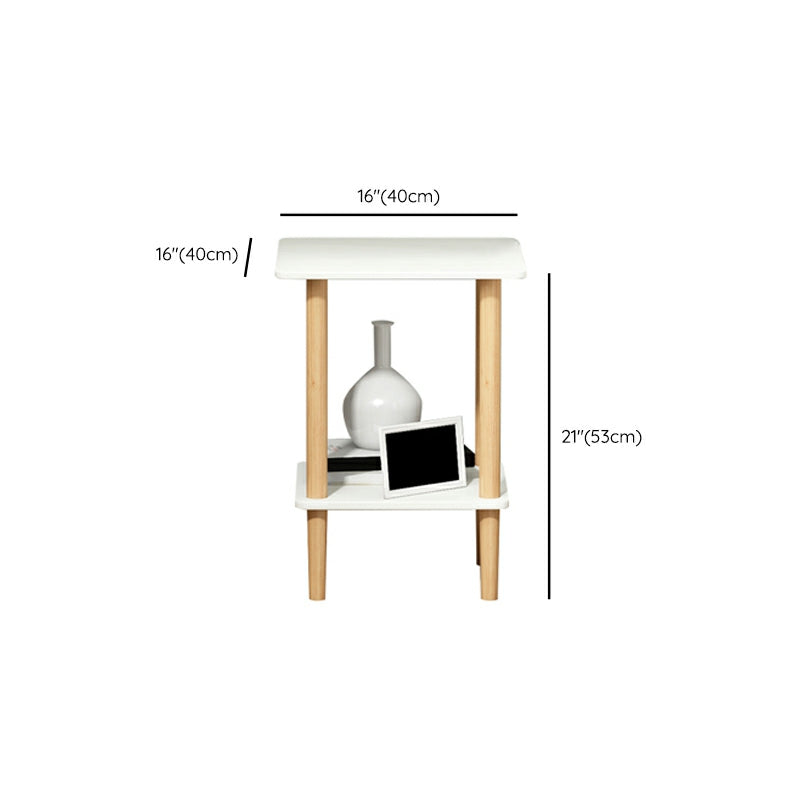 Mesa de esquina de 2 niveles moderna de madera