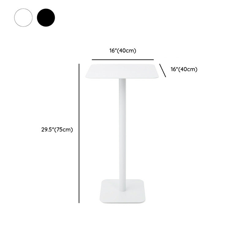 Mid-Century Round Corner Table Metal Pedestal Sofa Side End Table