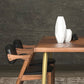 Mesa de comedor rectangular de lujo Mesa de comedor de madera maciza con patas de hierro