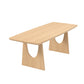 Eigentijdse massief houten top eettafel licht houten afwerking dinette tafel