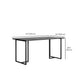 Industrial Solid Wood Dining Table Iron Double Pedestal Dining Table in Black Clearhalo 'Dining Tables & Seating' 'Dining Tables' 'dining_table' 'furn' 'furn_dining_table' 'Furniture' 'Kitchen & Dining Furniture' 6633207