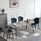 Industrial Rectangle Dining Table Gray Stone Top Dinette Table with Metal Legs Clearhalo 'Dining Tables & Seating' 'Dining Tables' 'dining_table' 'furn' 'furn_dining_table' 'Furniture' 'Kitchen & Dining Furniture' 6633219