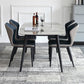 Industrial Rectangle Dining Table Gray Stone Top Dinette Table with Metal Legs Clearhalo 'Dining Tables & Seating' 'Dining Tables' 'dining_table' 'furn' 'furn_dining_table' 'Furniture' 'Kitchen & Dining Furniture' 6633220