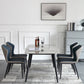 Industrial Rectangle Dining Table Gray Stone Top Dinette Table with Metal Legs Clearhalo 'Dining Tables & Seating' 'Dining Tables' 'dining_table' 'furn' 'furn_dining_table' 'Furniture' 'Kitchen & Dining Furniture' 6633221