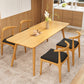 Natural Solid Wood Dining Table Rectangle Dining Table for Dining Room