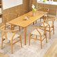 Natural Solid Wood Dining Table Rectangle Dining Table for Dining Room