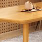 Natural Solid Wood Dining Table Rectangle Dining Table for Dining Room