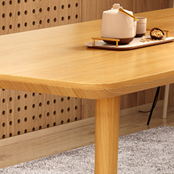 Natural Solid Wood Dining Table Rectangle Dining Table for Dining Room