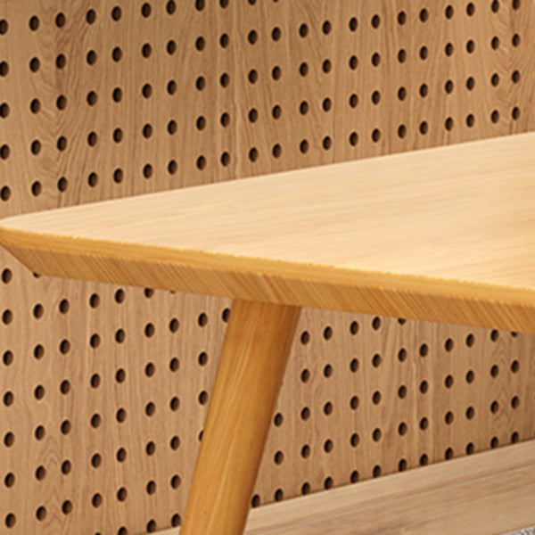 Natural Solid Wood Dining Table Rectangle Dining Table for Dining Room
