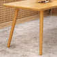 Natural Solid Wood Dining Table Rectangle Dining Table for Dining Room