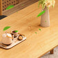 Natural Solid Wood Dining Table Rectangle Dining Table for Dining Room