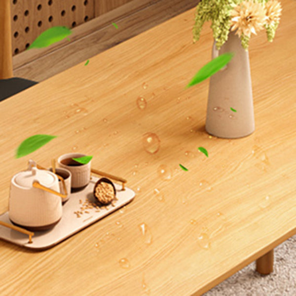 Natural Solid Wood Dining Table Rectangle Dining Table for Dining Room