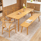 Natural Solid Wood Dining Table Rectangle Dining Table for Dining Room