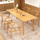 Natural Solid Wood Dining Table Rectangle Dining Table for Dining Room