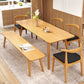 Natural Solid Wood Dining Table Rectangle Dining Table for Dining Room