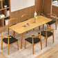 Natural Solid Wood Dining Table Rectangle Dining Table for Dining Room