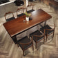 Industrial Double Pedestal Dining Table Rectangle Pine Solid Wood Dining Table