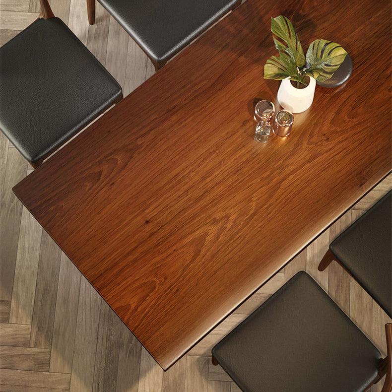 Industrial Double Pedestal Dining Table Rectangle Pine Solid Wood Dining Table