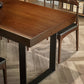 Industrial Double Pedestal Dining Table Rectangle Pine Solid Wood Dining Table