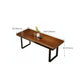 Industrial Double Pedestal Dining Table Rectangle Pine Solid Wood Dining Table